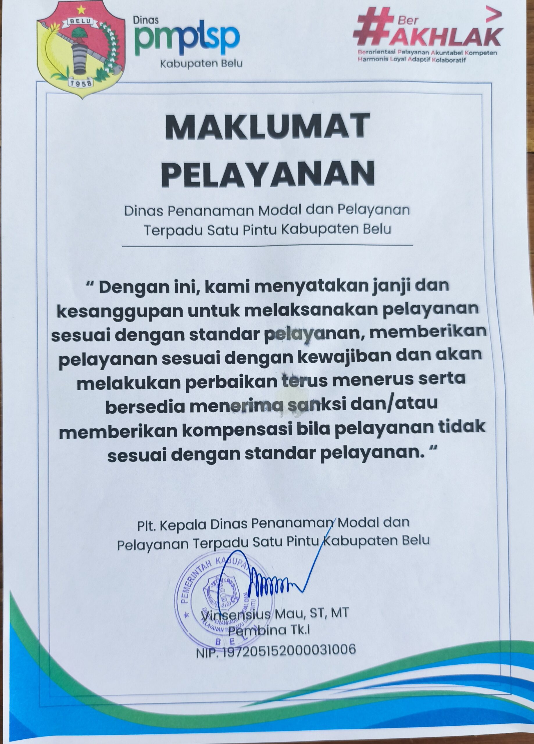 foto maklumat pelayanan